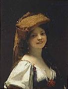 Jules Joseph Lefebvre La jeune rieuse oil painting